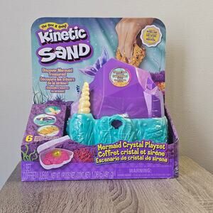 Kinetic Sand, Mermaid Crystal Playset, with Tools and Storage NWT